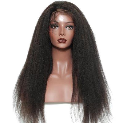 China Yaki Glueless Hd Full Lace Front Wig Virgin Brazilian Kinky Hair Straight Cheap Transparent Swiss Lace Extension Full Lace Wig for sale