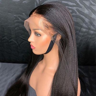 China Hari Hd Full Transparent Lace Front Wig Pre Plucked Kinky Cheap Lace Front Human Hair Wigs Virgin Yaki Hari Hd Human Hair Straight Wig for sale