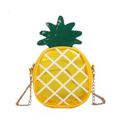 China High Quality Fashion Cartoon Pineapple PVC Cross - Body Bag Girls Mini Messenger Bag Handbags for sale