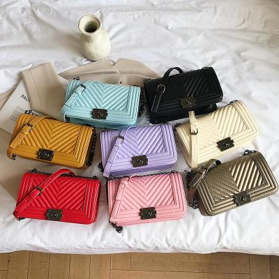 China High Quality Wholesale PU Cross - Body Bag Shoulder Handbags Matte Purse Ladies Luxury Women Rainbow Candy Handbags for sale