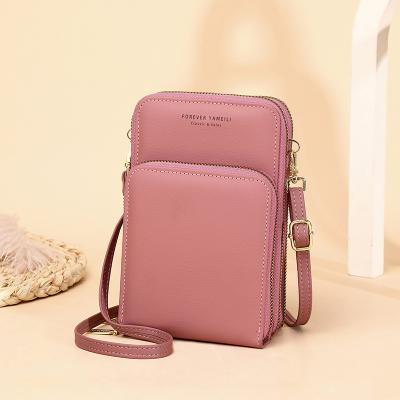 China Wholesale High Quality PU Leather Mobile Phone Bag Cell Phone Pouch Coin Purse For Swimming Hiking Travel for sale