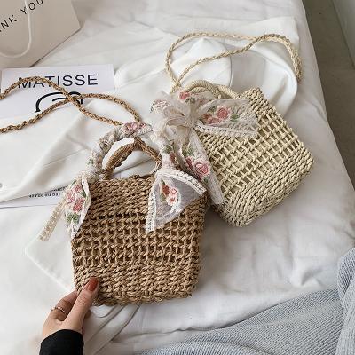 China High Quality 2021 Fashion Tote Bags Travel Beach Mini Woven Eco Friendly Fashionable Straw Bags For Kids for sale