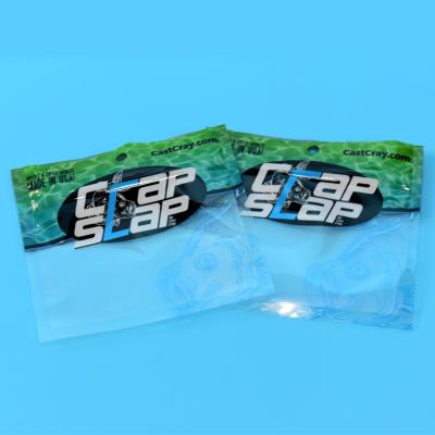 China Moisture Proof Single Pack For Soft Lure Zipper Fishing Bait Packaging Poly Plastic Bags With Window for sale