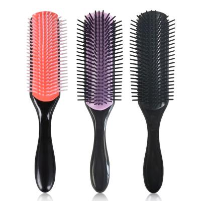 China Waterproof Labe Dupe Private Custom Denman D3 Pink Black Medium Style Styling 9 Rows Curling Hair Brush Kuwait Online for sale