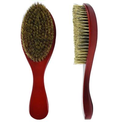 China Beard Grooming Kit Static Men's Care Shaving Anti Shaving Wood Boar Hair Brush Wave Curved 360 Wave Brush for sale