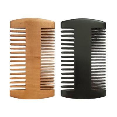 China Salon Wood Comb And Low Side MOQ Double Tooth Natural Wood Home Natural Wood Comb for sale