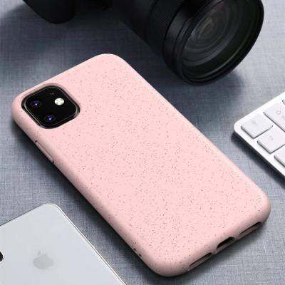 China Shockproof Wheat Straw Smartphone Phone Case Supplier Case For Iphone 11 12 13 Mini Pro Max Cereal Pla Cover Case for sale