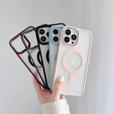 China New Shockproof Trending TPU PC Magsafing Cover Case For Iphone 11 Pro Max Luxury Charger Magnetic Phone Case for sale