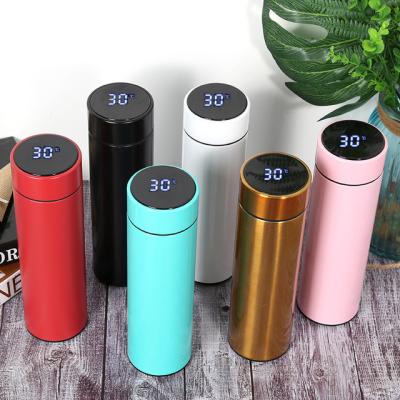 China 2021 Viable Smart Water Bottle For Drinking Water Termos Stainless Steel Water Bottle LCD Temperature Display Vacuum Flasks for sale