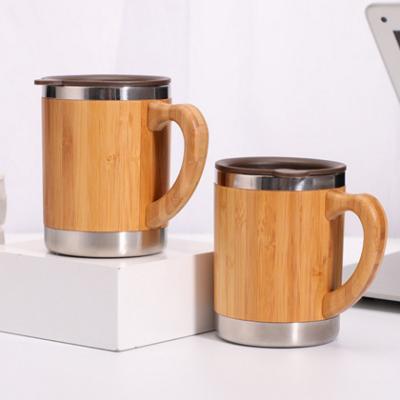 China Sustainable Factory Selling Customized Logo Stainless Steel Bamboo Reusable Coffee Fiber Cup Directly for sale