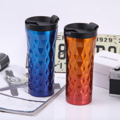 China Sustainable Portable Double Wall Custom Logo Insulated Thermo Stainless Steel Travel Vacuum Coffee Mug for sale