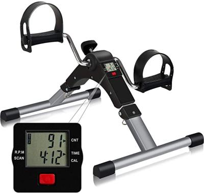 China Stationary Fitness Portable Folding Pedal Under Desk Indoor Exercise Bike For Arms Legs With Calorie Counter JS1001 for sale