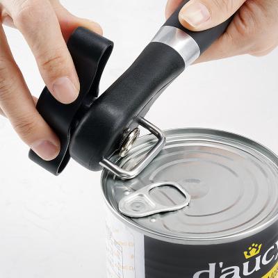 China Sustainable Hot Selling Multi Function Stainless Steel Can Opener Black Color For Kitchen for sale