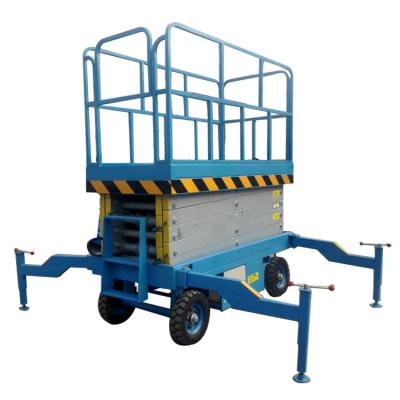 China Building Material Stores 500kg 12m China Made Scissor Type Lift Man Lift Hoist for sale