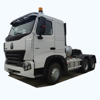 China howo sinotruk A7 420 tractor truck 10 wheels 6*4 A7 tractor truck with semi trailer ready to ship new truck in stock 8500*2300*3600 for sale