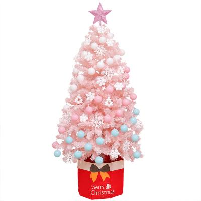 China Christmas Tree Encrypted Christmas Tree 1.8m Romantic Pink Flocking Christmas Tree for sale