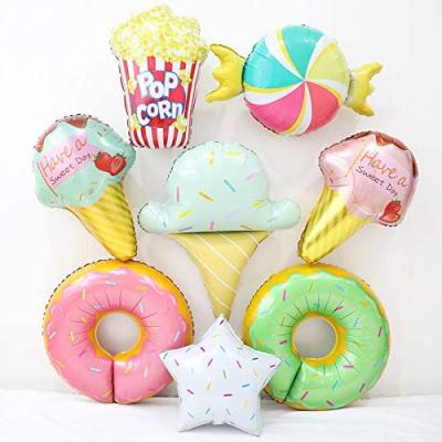 China 20 Inch Children's Party Party Birthday Decoration Donut Food Balloon Party Supplies Ice Cream Balloon for sale