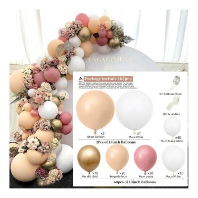 China Party 2021 Pastel Kits Garland Set Balloons Latex Birthday Balloon Arch 12 Inch Party Decoration for sale