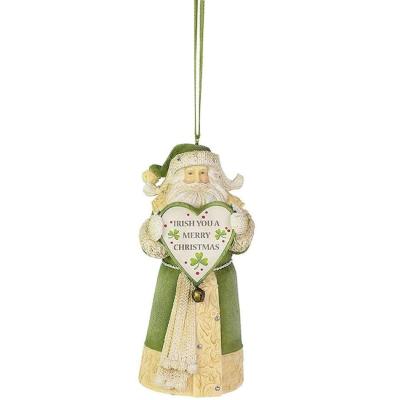 China Chistmas Day Christmas Heart Santa Claus Irish Ornament Christmas Tree Hanging Pendant for sale