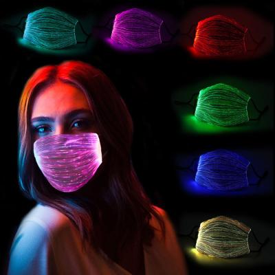 China Halloween LED Mask Party Supplier LED Glowing Fashionable Luminous Mask For Cosplay for sale