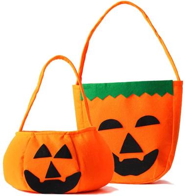 China Halloween Children's Party Pumpkin Trick or Treat Bucket Candy Bags Wholesale Halloween Bags for sale