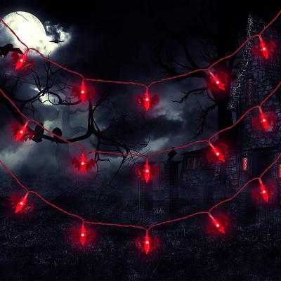 China Custom Fashion Halloween Bat Where Garden Patio Decoration Battery Cable Fairy String Lights Up Outdoor Halloween Light for sale