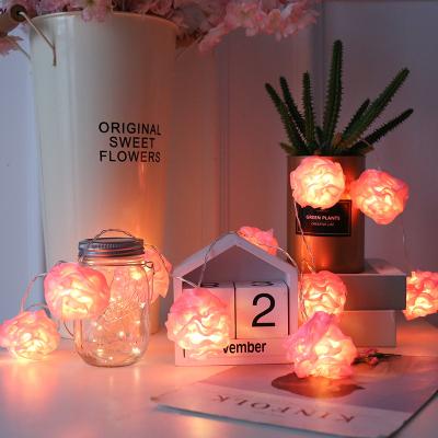 China Indoor Festival Decoration Party Confession Decoration Lights Lace Up Flower Ball String Lights Christmas Led String for sale