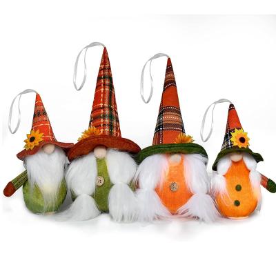 China Autumn Handmade Gift Plush Doll Thanksgiving Day Halloween Gnomes Decorations for sale