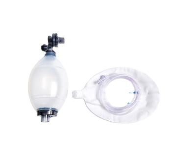 China Surgical Rescue Adult Child Oxygen Resuscitator Ambu Bag PVC Infant Manual Resuscitator Silicone Resuscitator Bag for sale