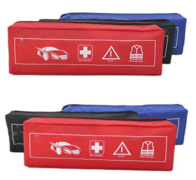 China 100% Nylon DIN13164 First Aid Kit With Triangular Warning 3 In 1 First Aid Set Kit For Vehicle for sale