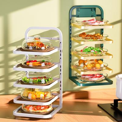 China Kitchen Utensils Storage Rack Pan Rack Cupboard Pan Adjustable Height Sustainable Stacking Racks Cookware Storage Racks for sale