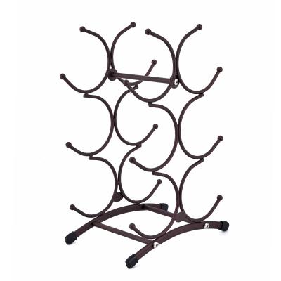 China Sustainable Premium Metal Countertop Wine Rack 12 Bottles Wine Racks Metal Wine Racks For Bottles for sale