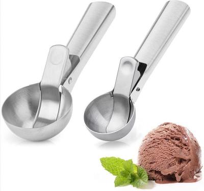 China Viable Gelato Scoops Frozen Yogurt Gelatos Sundaes Baking Cookie Scoops With Trigger Ice Cream Scoop With Trigger Release for sale