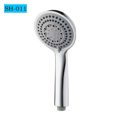 China Shower Manufacturer 5 Functions Chrome Plated ABS Plastic Water saving Bathroom Rainfall Portable Handheld Shower Head for sale