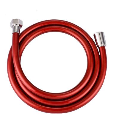 China 1.5 M Colorful Replaceable PVC Shower Hose Chorme Plated Brass Nut Toilet Bidet Tube for sale