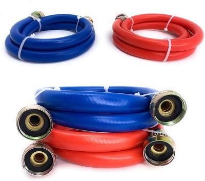 China amazon hot sale hot&cold water supply pvc plumbing flexible hose for washing machine 3/4 inch 4ft for sale