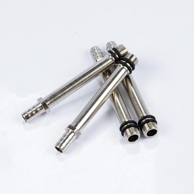 China Brass Shower Hose Parts Nickel Plating M10*1 Sanitary Ware Flexible Pipe Fittings for sale