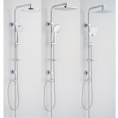 China Round Stainless Steel Bathroom Shower Set Chrome Finshing With Diverter for sale