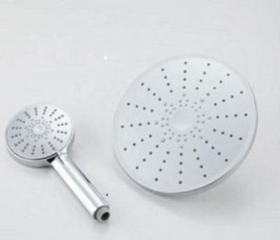 China Bathroom ABS Chromed Round Rain Shower Set With Shower Head & Hand Shower for sale