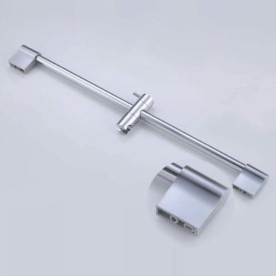 China Ss Pipe Stainless Steel Bathroom Shower Set With Slide Bar And Thermostatic Faucets for sale