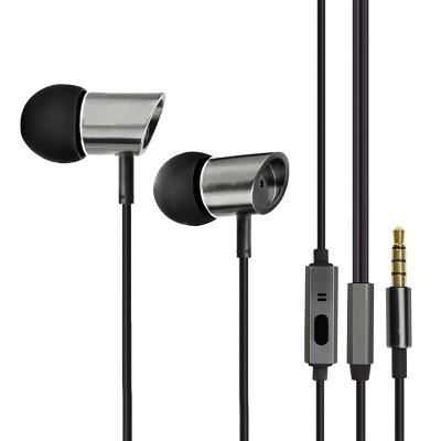 China super bass in-ear wired Earbuds hand with volume control low volume comfort wholesale price Moq metal earphone OEM wired for sale