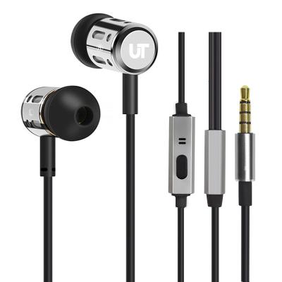 China Custom In-Ear Electronics Compatible With Headphone Free Sample Dynamic Stereo Sports Headset Metal Earplugs OEM Wired Headset for sale