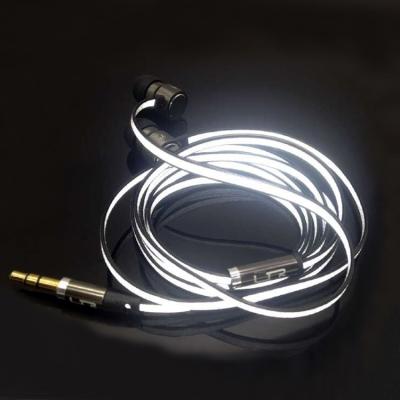 China Flat Cable Bass Metal Shell Magnetic Design Super Glossy Reflective In-Ear Wholesale Price Dynamic High Fidelity Earbuds for sale