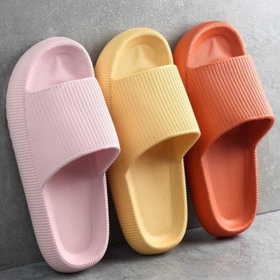 China 2022 Fashion Trend Slippers Women Bathroom Slippers Lovers Thick EVA Indoor Soft Anti-skid Home Platform Floor Slips Ladies Summer Shoes for sale