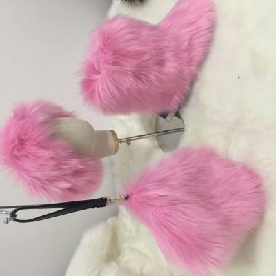 China 2022 QUICK DRY New Fashion Gift Set Girl Faux Fur Winter Snow Hairy Ankle Boots For Women With Bag Headband for sale