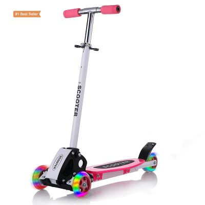 China PVC Istaride Height Adjustable Children's Scooter PVC With Snap Three Wheels Scooter Manufacturers Kids Riding Scooter for sale