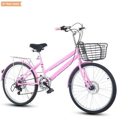 China Istaride Lightweight Steel Manufacturer China Lady City Bike Bicicleta De Ciudad Adult 26 Inch Road Bike With Competitive Price for sale