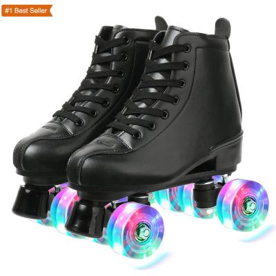 China EVA Istaride Adjustable Soft Leather Deraper High Top Skating Shoes With Luncur Roda Affordable Roller Skates Prices Suitable For Women for sale