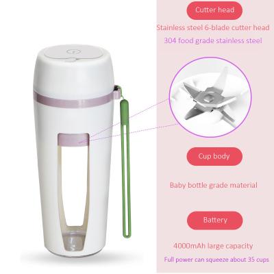 China USB Juicer Easy Handling Portable Filling Cup Customized Mini Electric Home 6 Blade Juicer Cup Fruit Machine Gift for sale