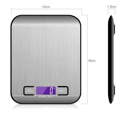 China With Portable Smart Multifunctional Stainless Steel Food Kitchen Weight Scale Electronic Balance Tray 5 Kg Amazon Amazon Scale For Kitchen for sale